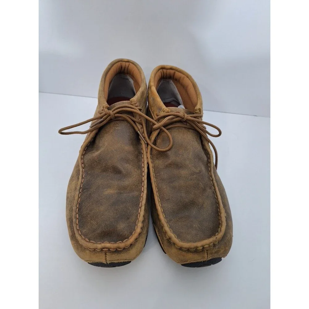 Twisted X Men's Brown Driver Moc Soft Toe Leather Lace Up Shoe Size 12M MDM0003